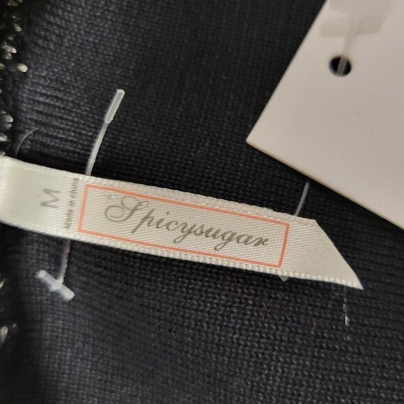 Gold and Black Glitter Party Dress or Sweater Dress -NEW ! Size M, L, XL - Picture 5 of 14